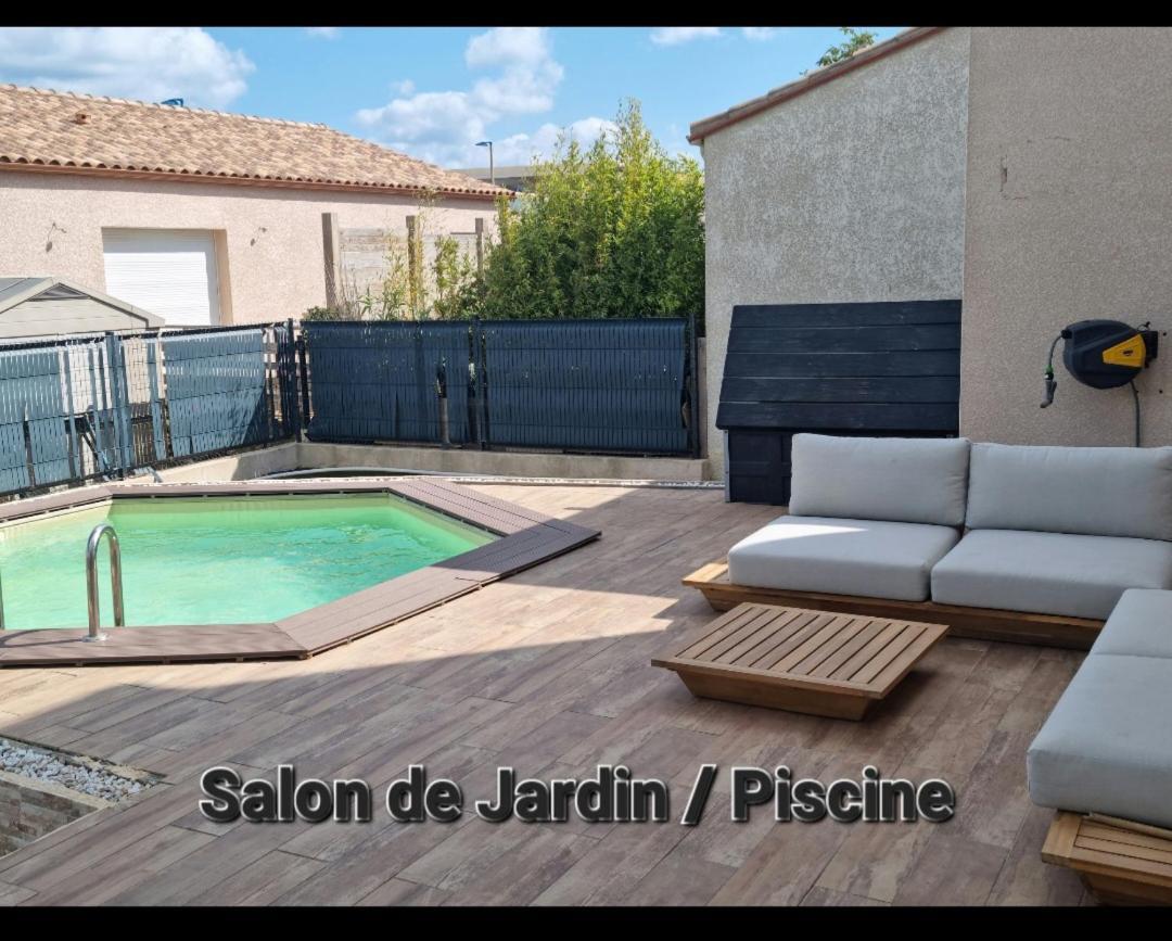 Maison 8 Couchages Clim, Plage A Pied, Petite Piscine بورت-لا-نوفيل المظهر الخارجي الصورة
