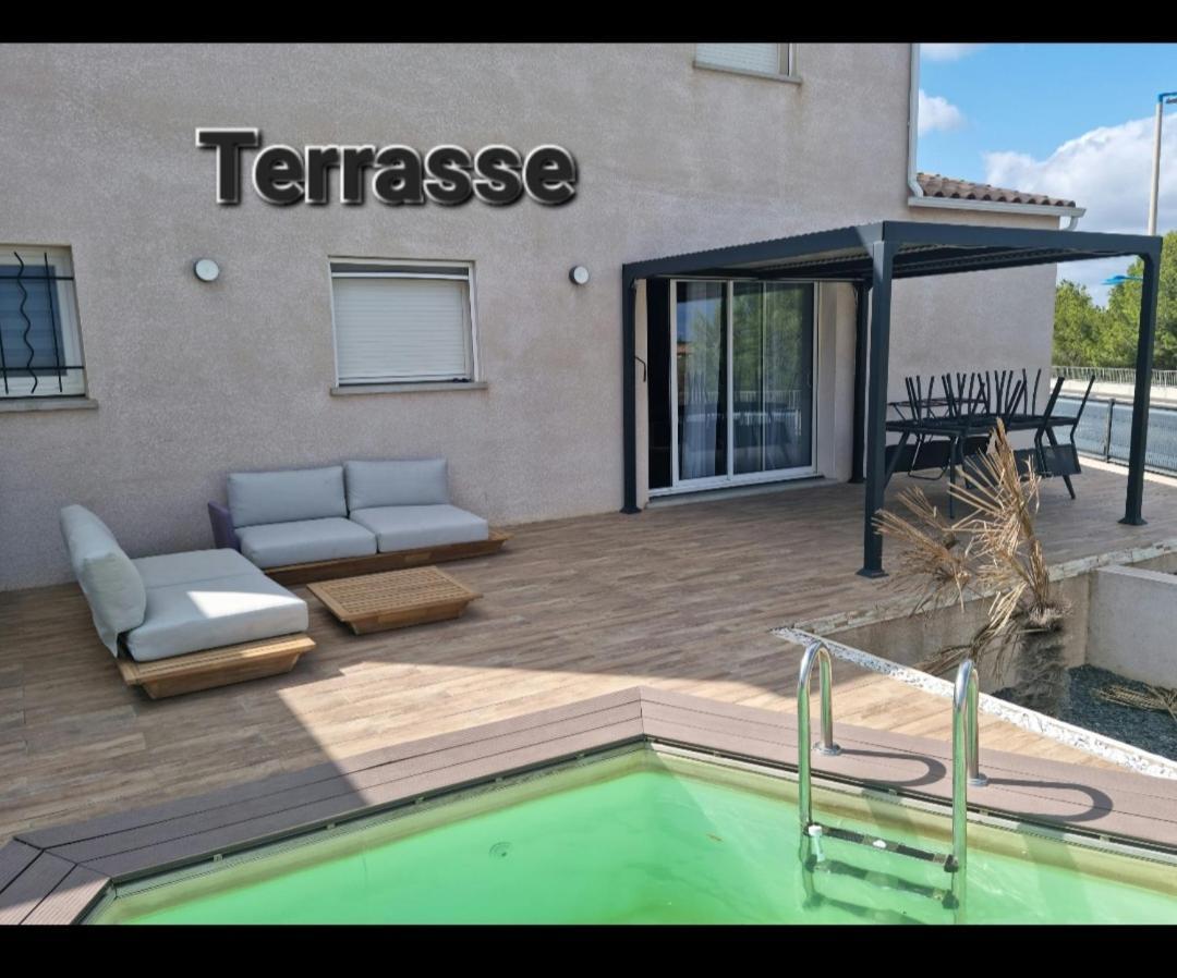 Maison 8 Couchages Clim, Plage A Pied, Petite Piscine بورت-لا-نوفيل المظهر الخارجي الصورة