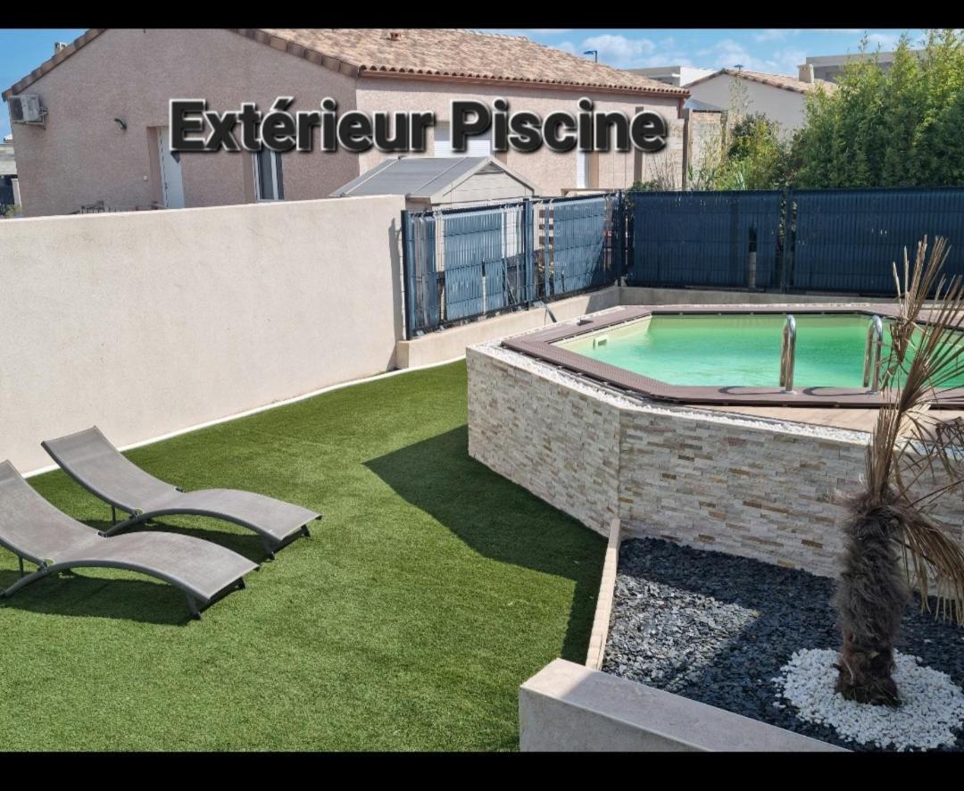 Maison 8 Couchages Clim, Plage A Pied, Petite Piscine بورت-لا-نوفيل المظهر الخارجي الصورة