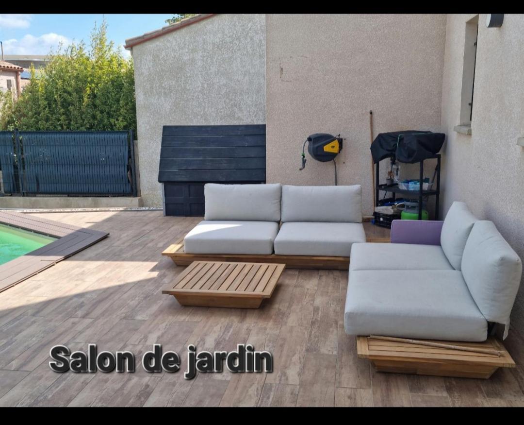 Maison 8 Couchages Clim, Plage A Pied, Petite Piscine بورت-لا-نوفيل المظهر الخارجي الصورة